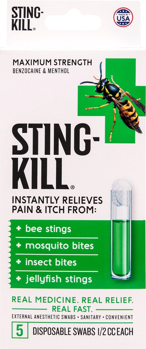 slide 1 of 7, Sting-Kill Swabs (Box), 5 ct