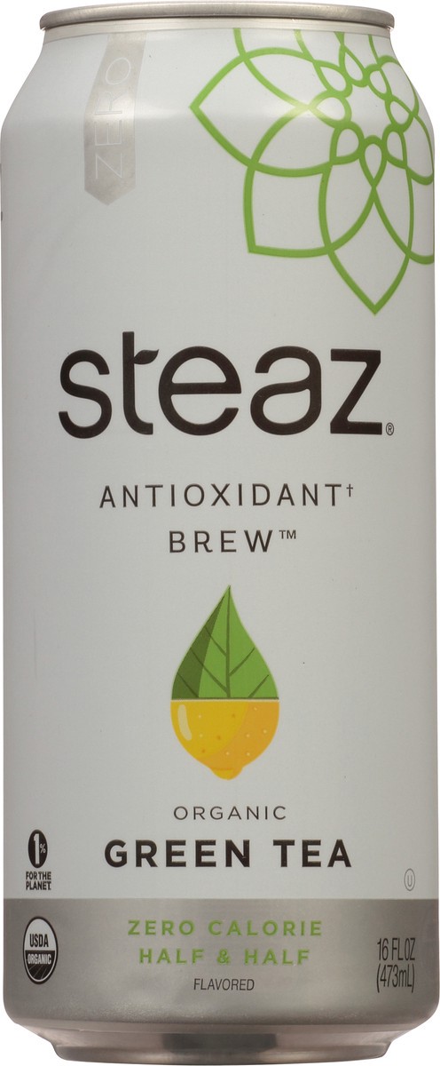 slide 1 of 4, Steaz Brew Antioxidant Brew Organic Zero Calorie Half & Half Flavored Green Tea - 16 fl oz, 1 ct