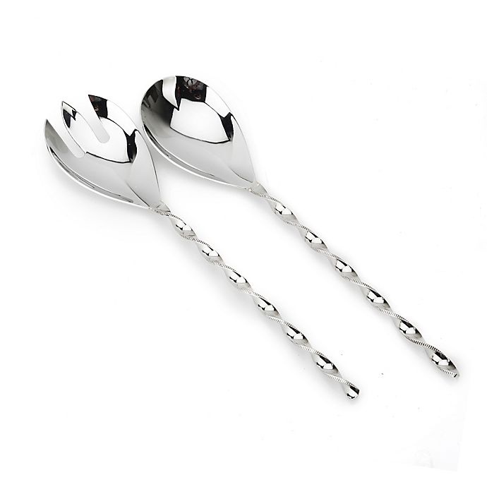 slide 1 of 2, Classic Touch Tervy Twist Salad Servers, 1 ct