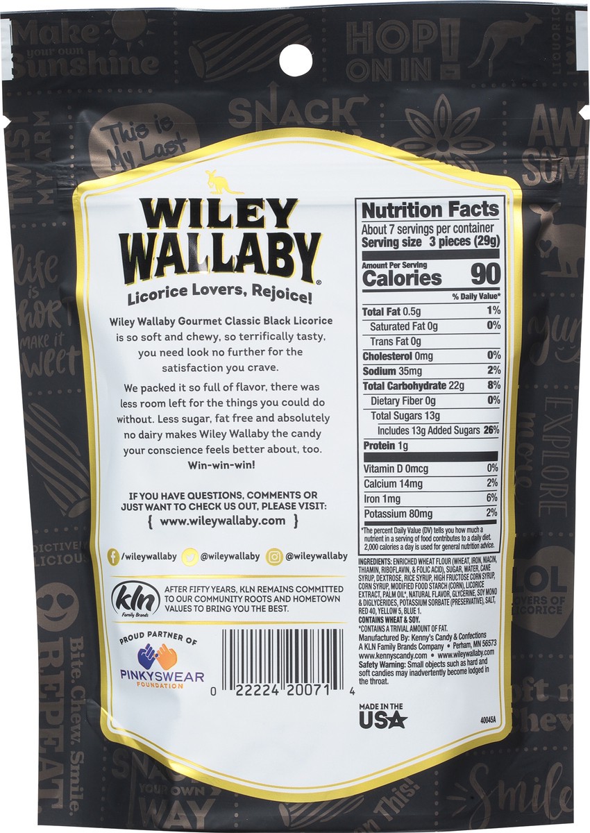 slide 5 of 9, Wiley Wallaby Classic Black Licorice, 7.05 oz