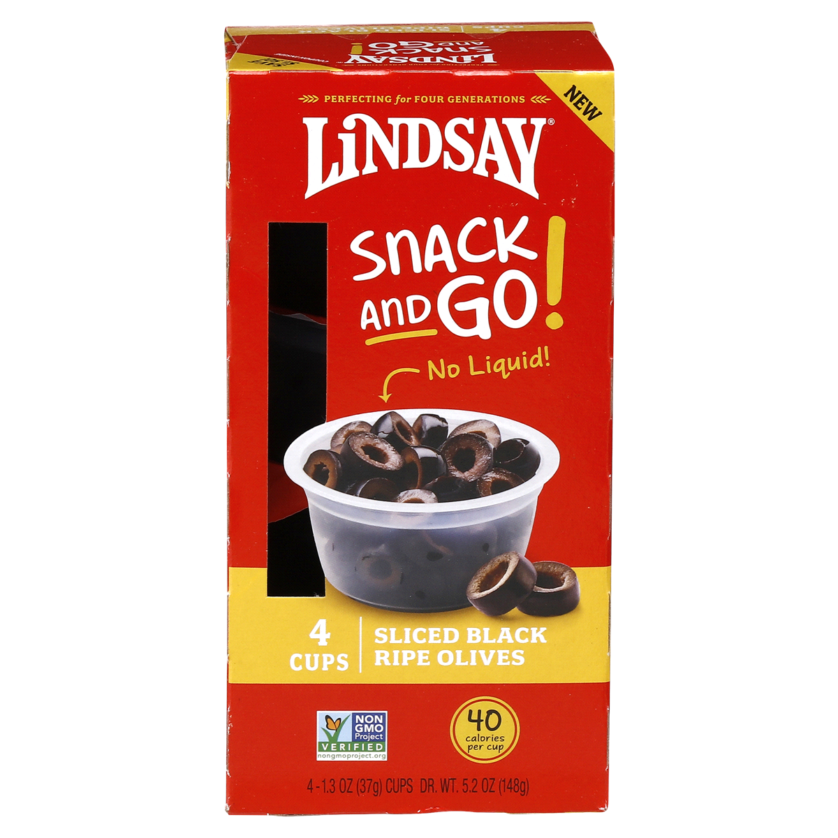 slide 1 of 7, Lindsay Black Ripe Sliced Olives 4 - 1.3 oz Cups, 