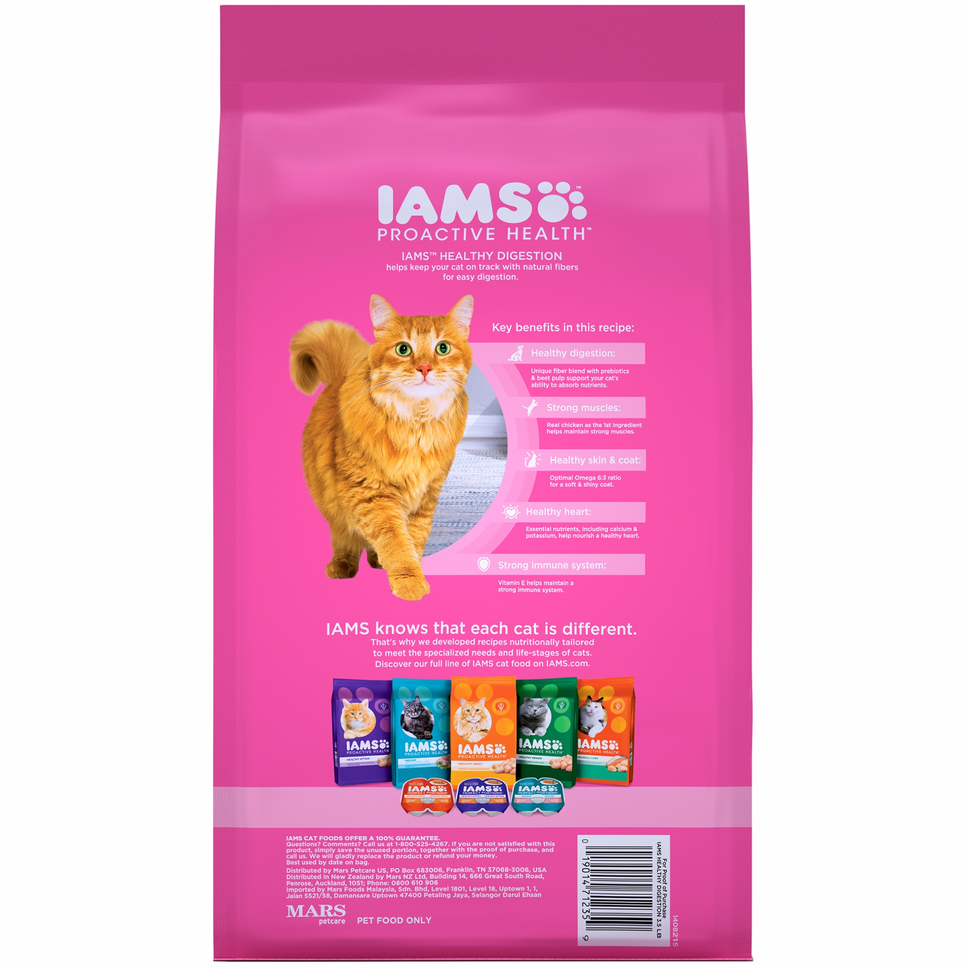 slide 6 of 9, IAMS Proactive Health Healthy Digestion Adult Cat Food With Chicken & Turkey, 3.5 lb
