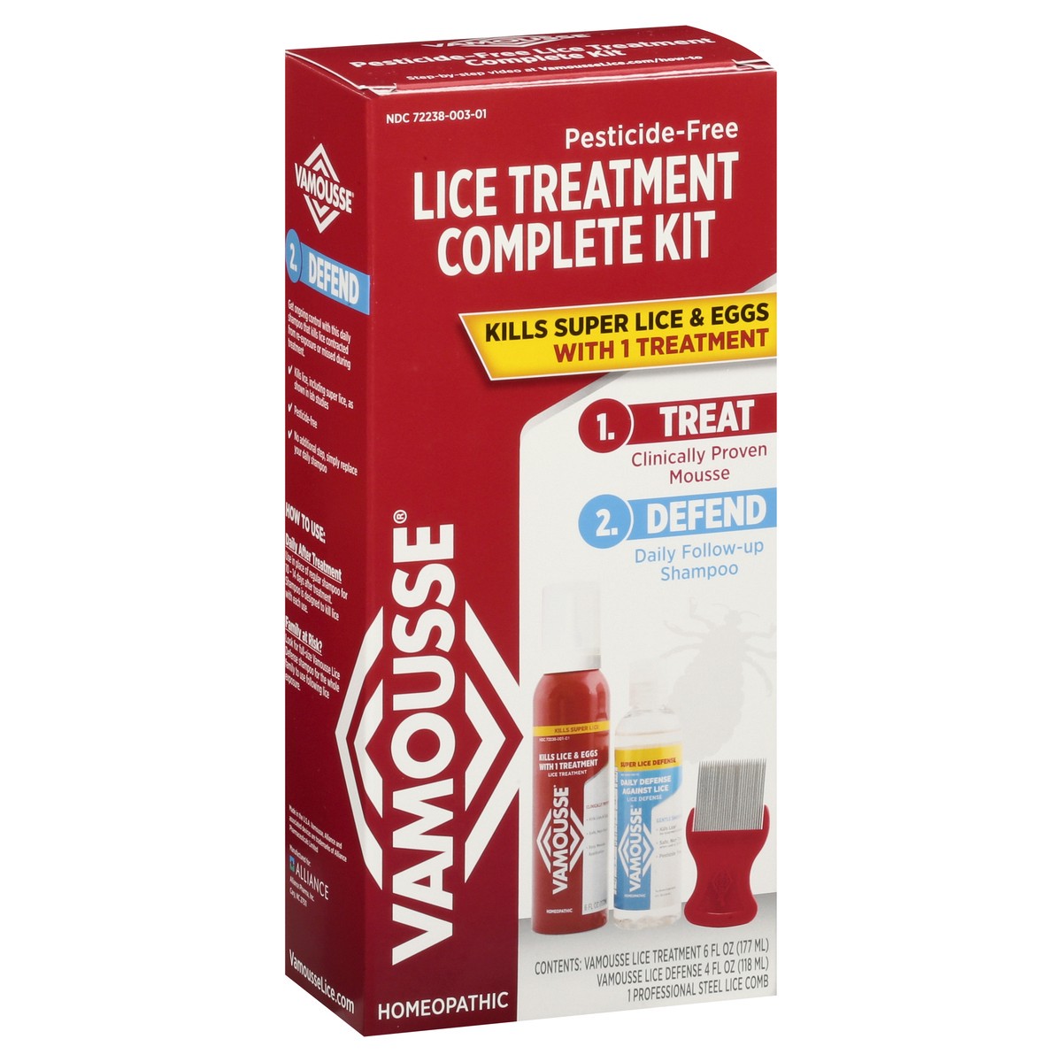 slide 2 of 13, Vamousse Pesticide-Free Lice Treatment Complete Kit 1 ea, 1 ea