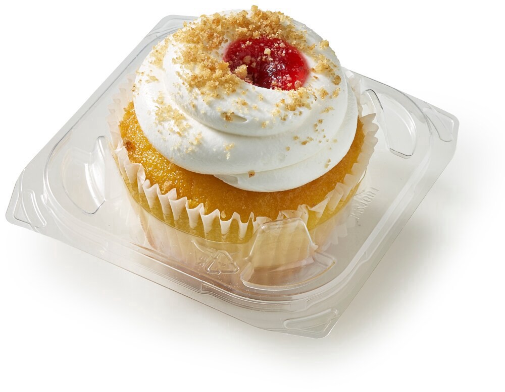 slide 2 of 3, Private Selection Jumbo Strawberry Cheesecake Cupcake, 6 oz