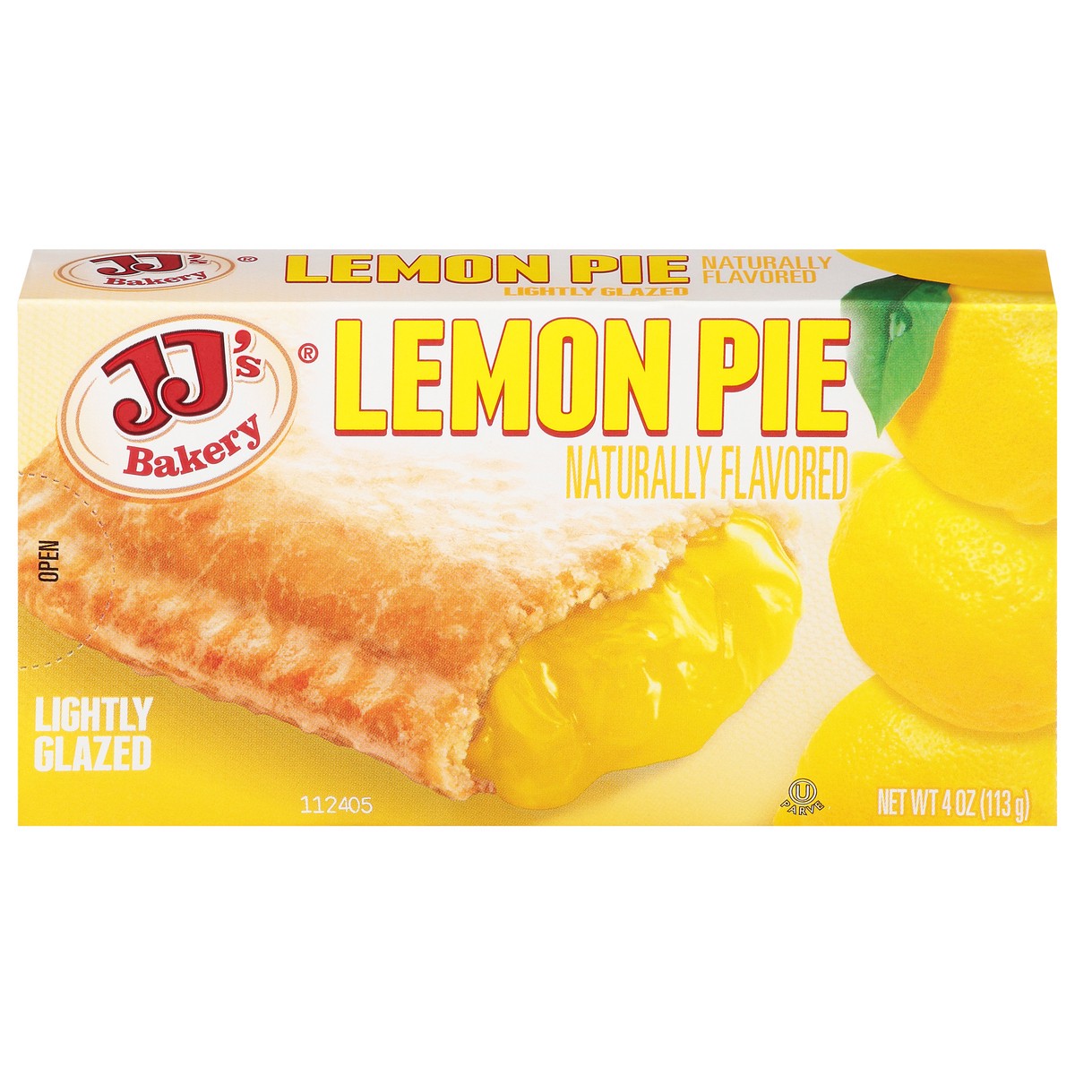 slide 1 of 13, JJ's Bakery Lightly Glazed Lemon Pie 4 oz, 4 oz