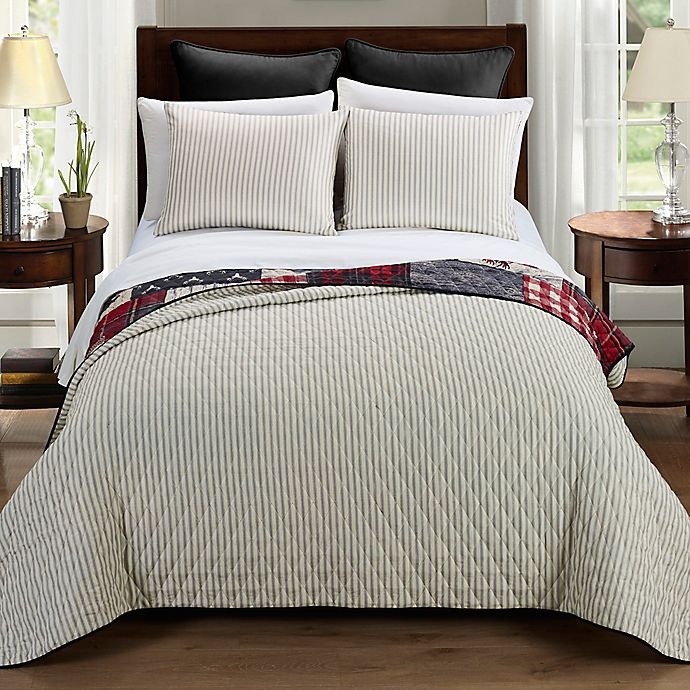 slide 2 of 10, Donna Sharp Timber Reversible Twin Quilt Set - Red, 2 ct