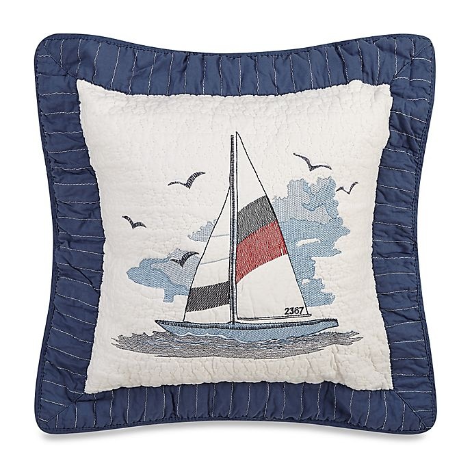 slide 1 of 1, Donna Sharp Sailboat Square Throw Pillow, 1 ct