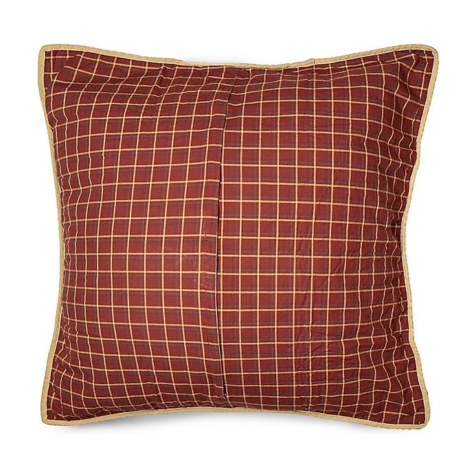 slide 2 of 2, Donna Sharp Pine Lodge European Pillow Sham - Red, 1 ct