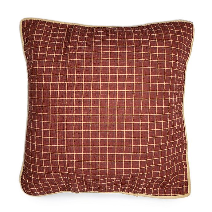 slide 1 of 2, Donna Sharp Pine Lodge European Pillow Sham - Red, 1 ct