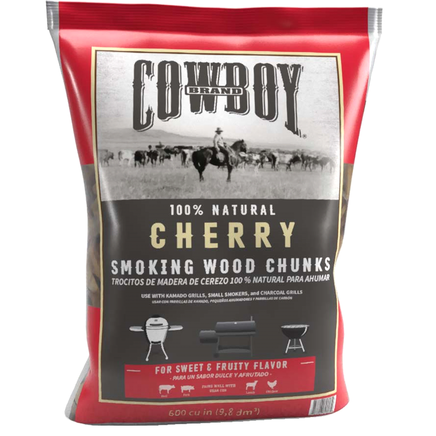 slide 1 of 1, Cowboy Charcoal Cherry Smoking Wood Chunks 1 ea, 1 ct
