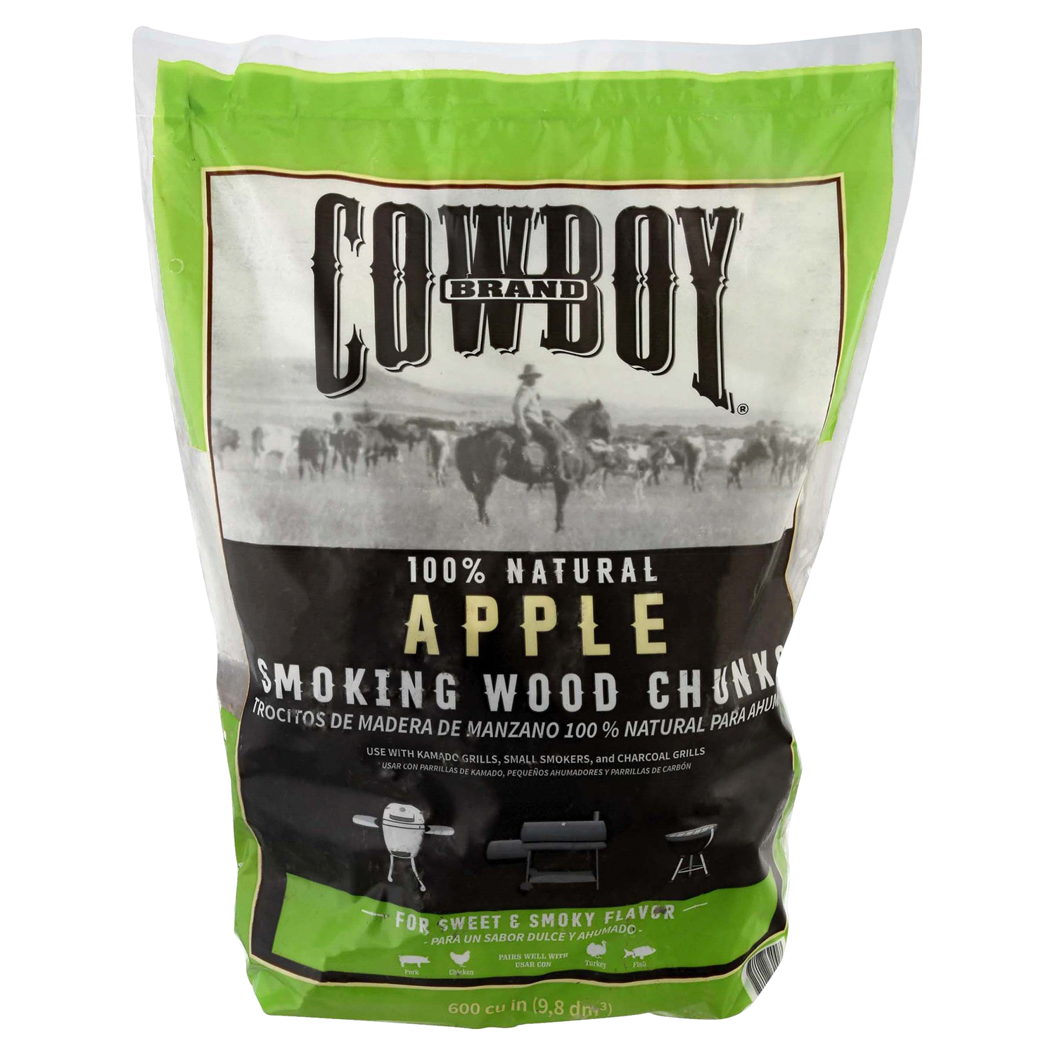 slide 1 of 1, Cowboy Charcoal Apple Smoking Wood Chunks 1 ea, 1 ct