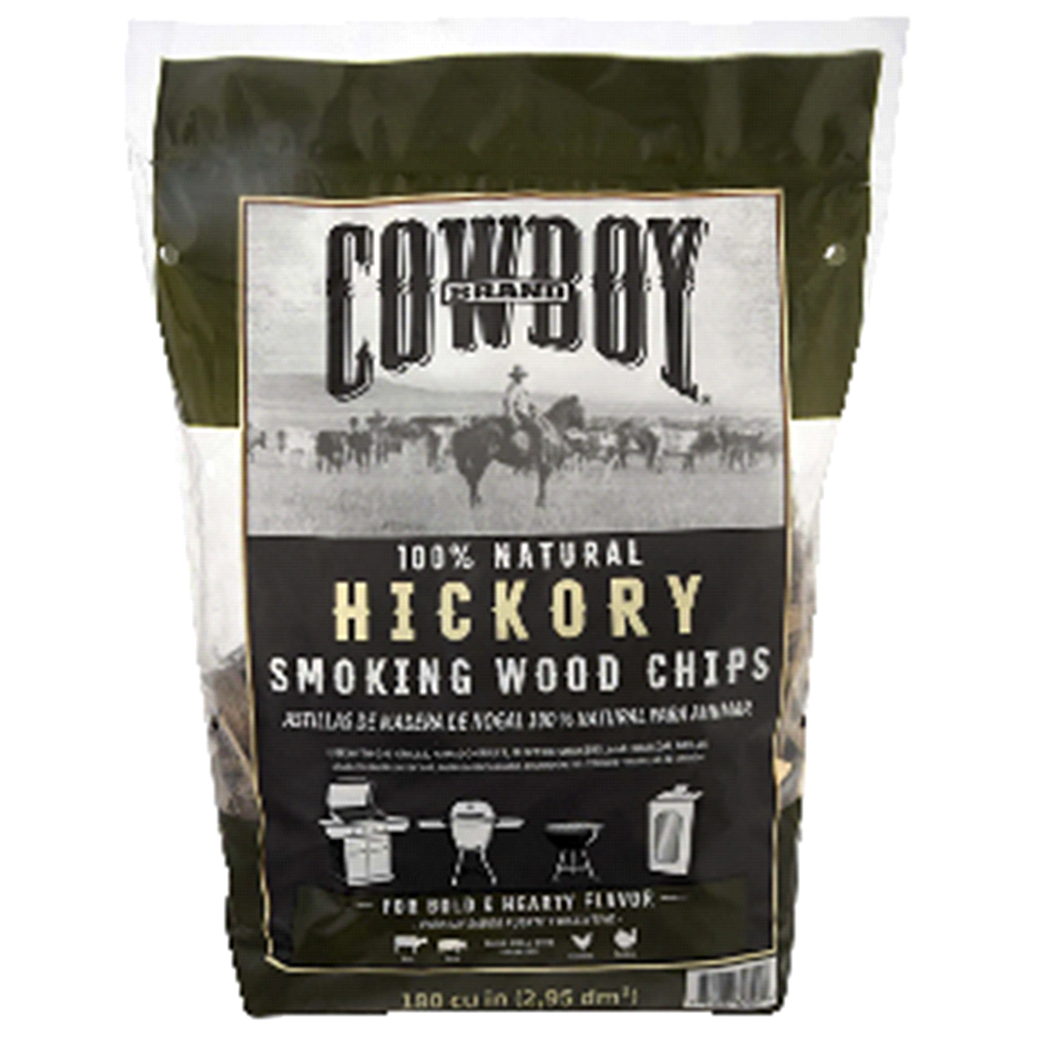 slide 1 of 1, Cowboy Charcoal Hickory Smoking Wood Chips 1 ea, 1 ct