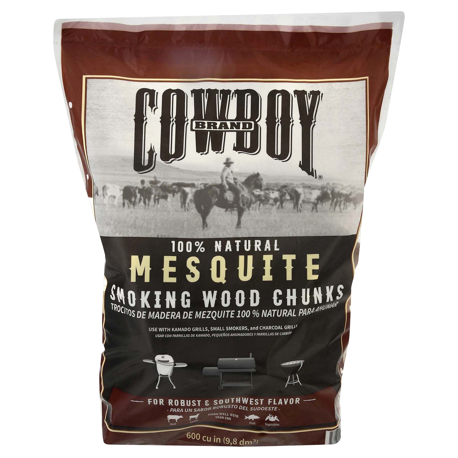 slide 1 of 1, Cowboy Charcoal Mesquite Smoking Wood Chunks 1 ea, 1 ct