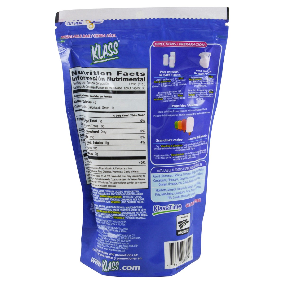 slide 2 of 2, Klass Aguas Frescas Horchata Drink Mix 14.1 oz, 14.1 oz
