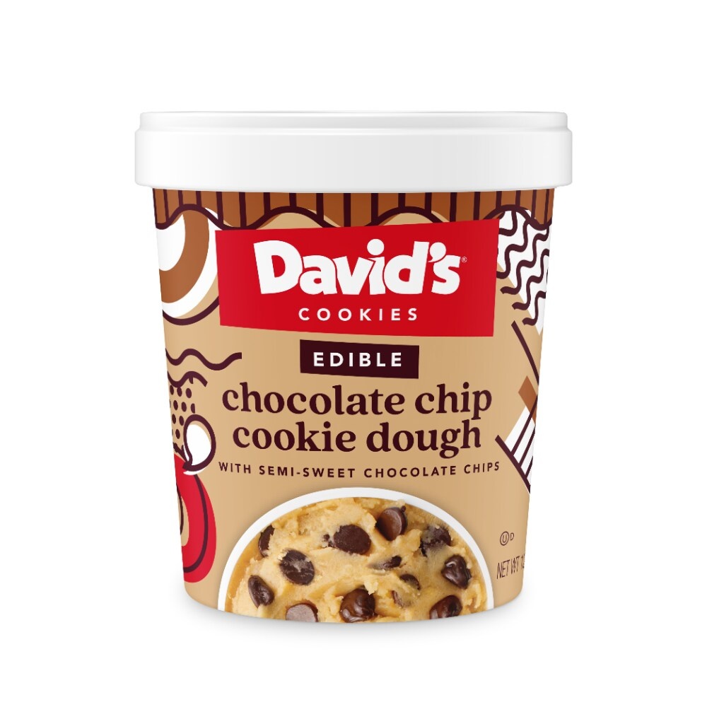 slide 1 of 1, David's Davids Edible Chocolate Chip Cookie Dough, 12 oz