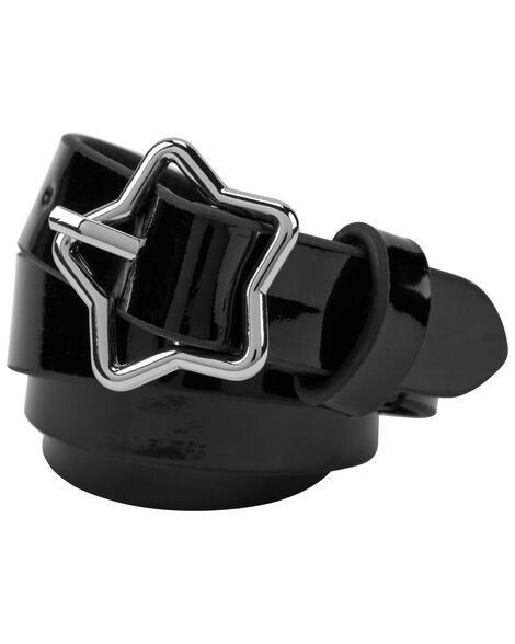 slide 1 of 1, Oshkosh Faux Leather Star Belt in Black Black L, 1 ct