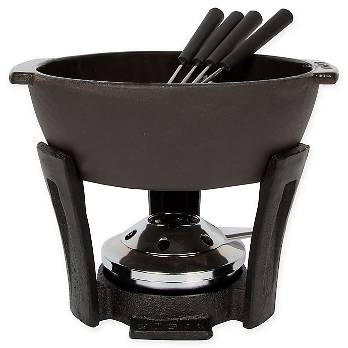 slide 1 of 3, Boska Fondue Party Set - Black, 7 ct