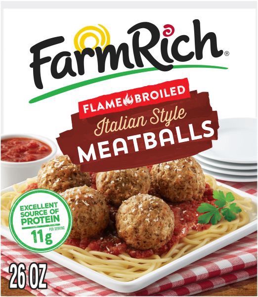 slide 1 of 3, Farm Rich Italian Style Meatballs, 0.74 kg