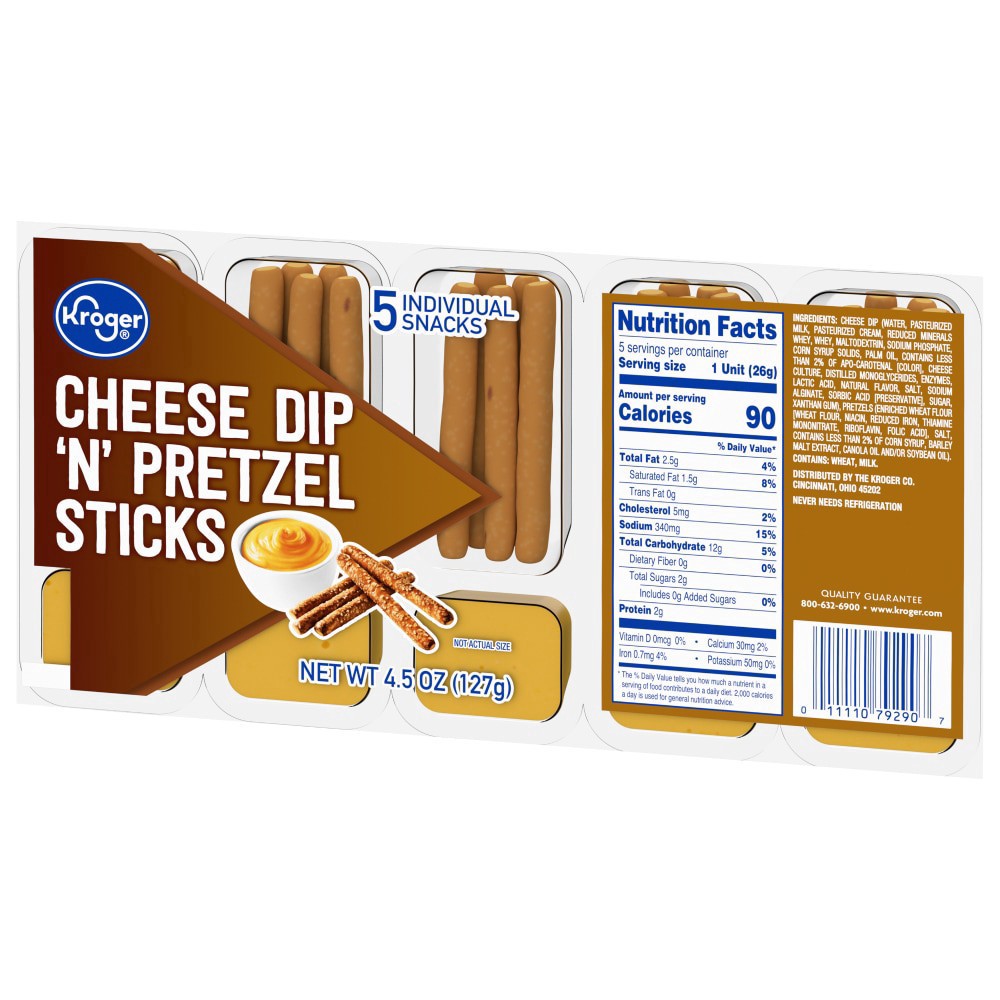 slide 3 of 4, Kroger Cheese and Pretzels, 5 ct; 4.5 oz