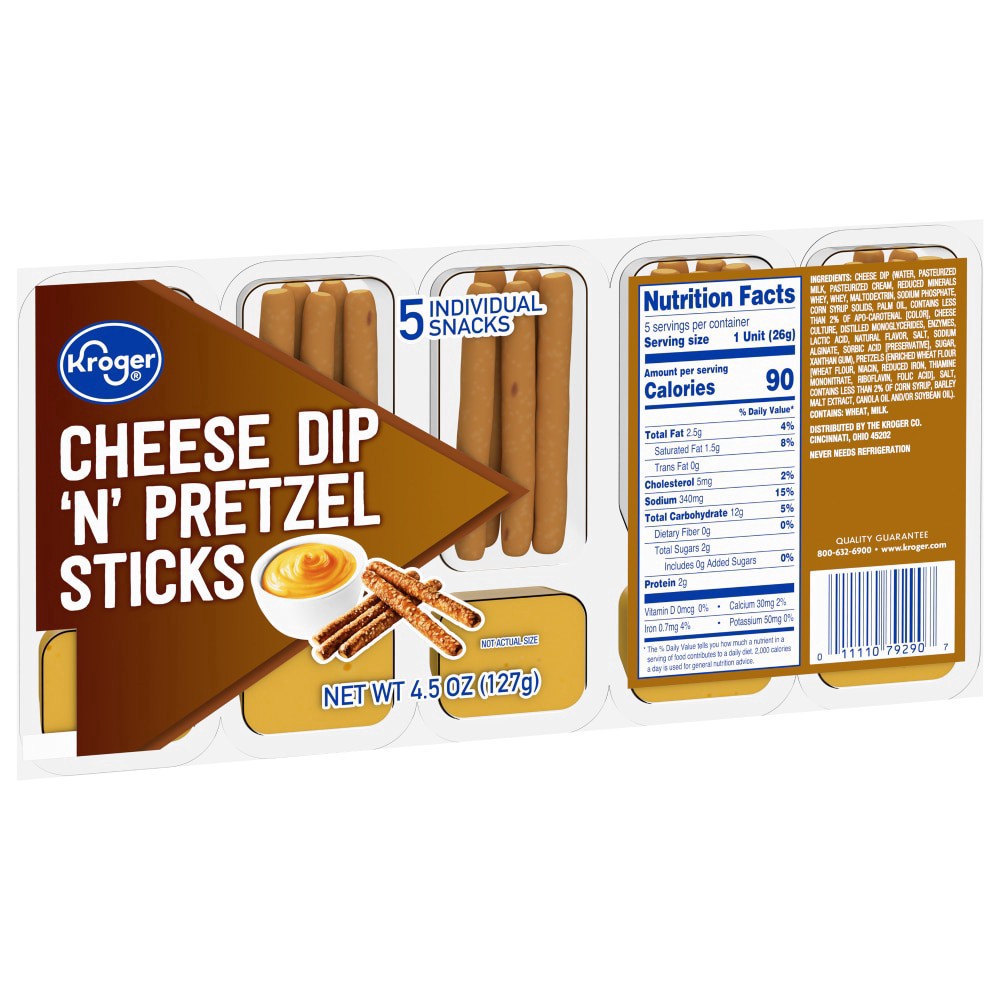 slide 2 of 4, Kroger Cheese and Pretzels, 5 ct; 4.5 oz