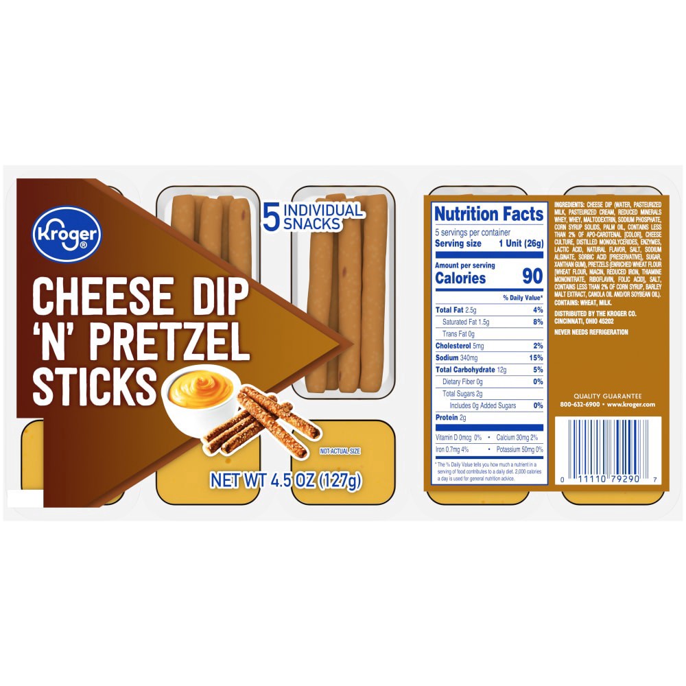 slide 1 of 4, Kroger Cheese and Pretzels, 5 ct; 4.5 oz