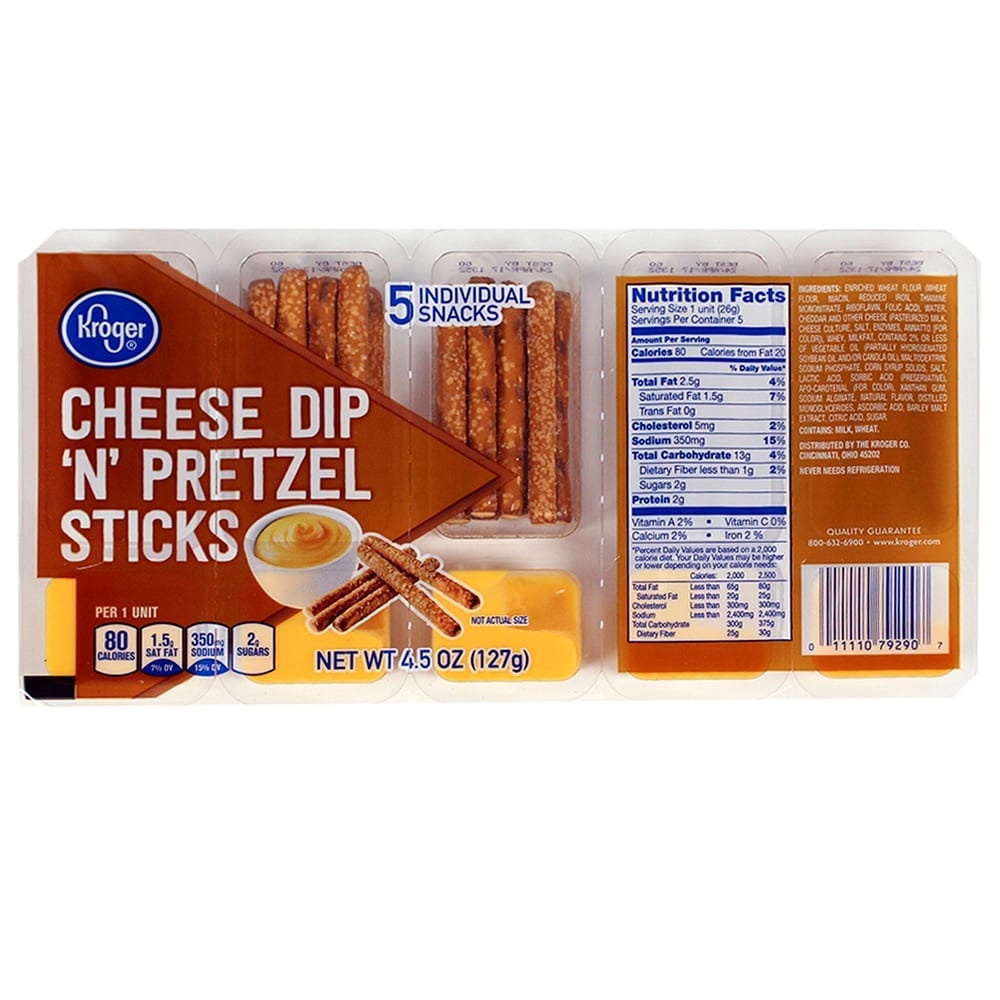 slide 1 of 1, Kroger Cheese and Pretzels, 5 ct; 4.5 oz