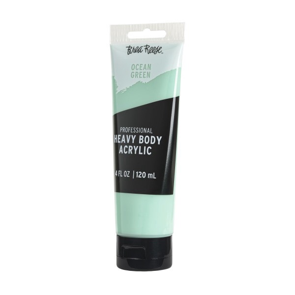 slide 4 of 5, Brea Reese Professional Heavy-Body Acrylic Paint, 4 Oz, Ocean Green, 1 ct