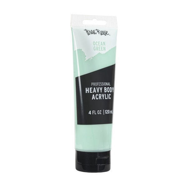 slide 5 of 5, Brea Reese Professional Heavy-Body Acrylic Paint, 4 Oz, Ocean Green, 1 ct