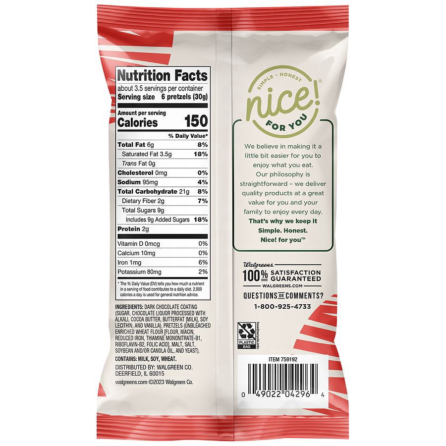 slide 5 of 5, Nice! Dark Chocolate Pretzels, 3.5 oz