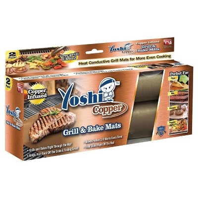 slide 1 of 3, Yoshi Copper Grill And Bake Mats, 1 ct