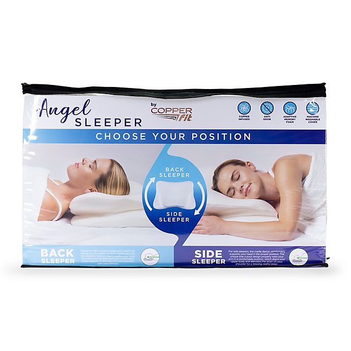 slide 3 of 5, Copper Fit Angel King Sleeper Pillow, 1 ct