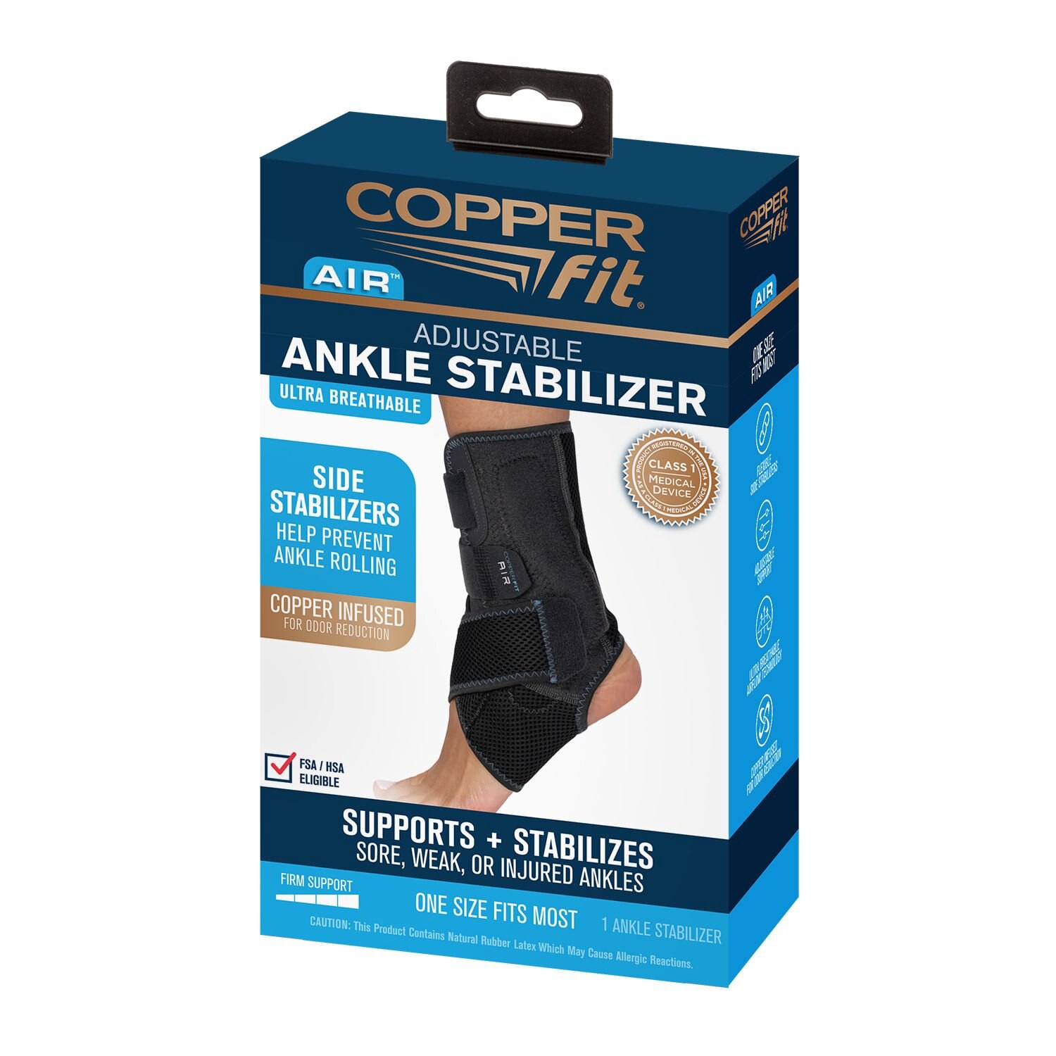 slide 2 of 3, Copper Fit Air Ankle Stabilizer, 1 ct