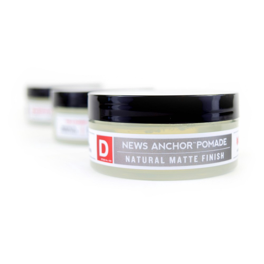slide 2 of 3, Duke Cannon Supply Co. News Anchor Pomade Natural Matte Finish Medium to Strong Hold - Trial Size - 2oz, 2 oz
