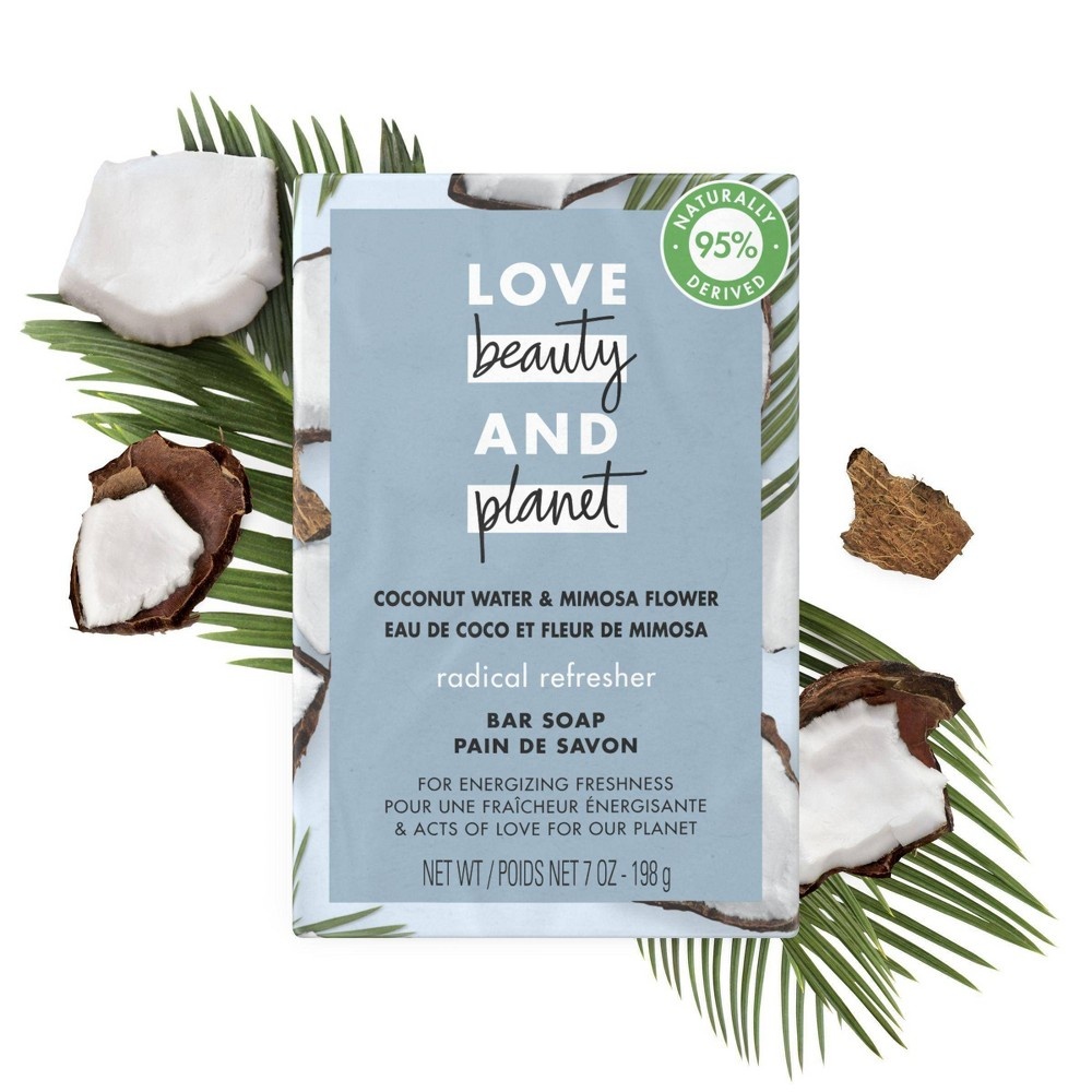 slide 7 of 10, Love Beauty and Planet Love Beauty & Planet Refreshing Bar Soap Coconut Water & Mimosa Flower, 7 oz