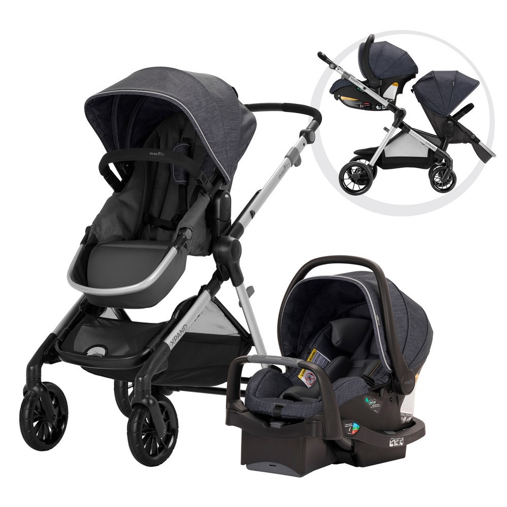 slide 6 of 38, Evenflo Pivot Xpand Modular Travel System with Stroller & Safemax Infant Car Seat-Roan, 1 ct