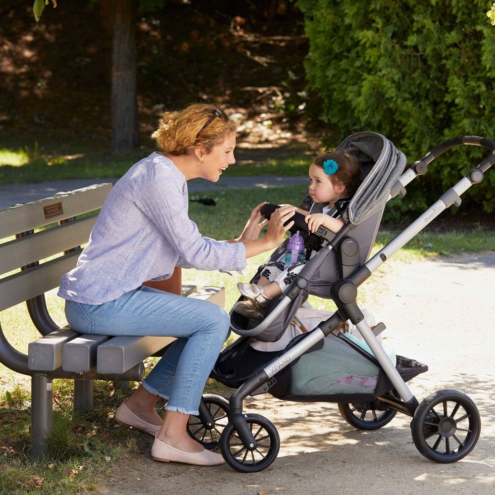 slide 37 of 38, Evenflo Pivot Xpand Modular Travel System with Stroller & Safemax Infant Car Seat-Roan, 1 ct