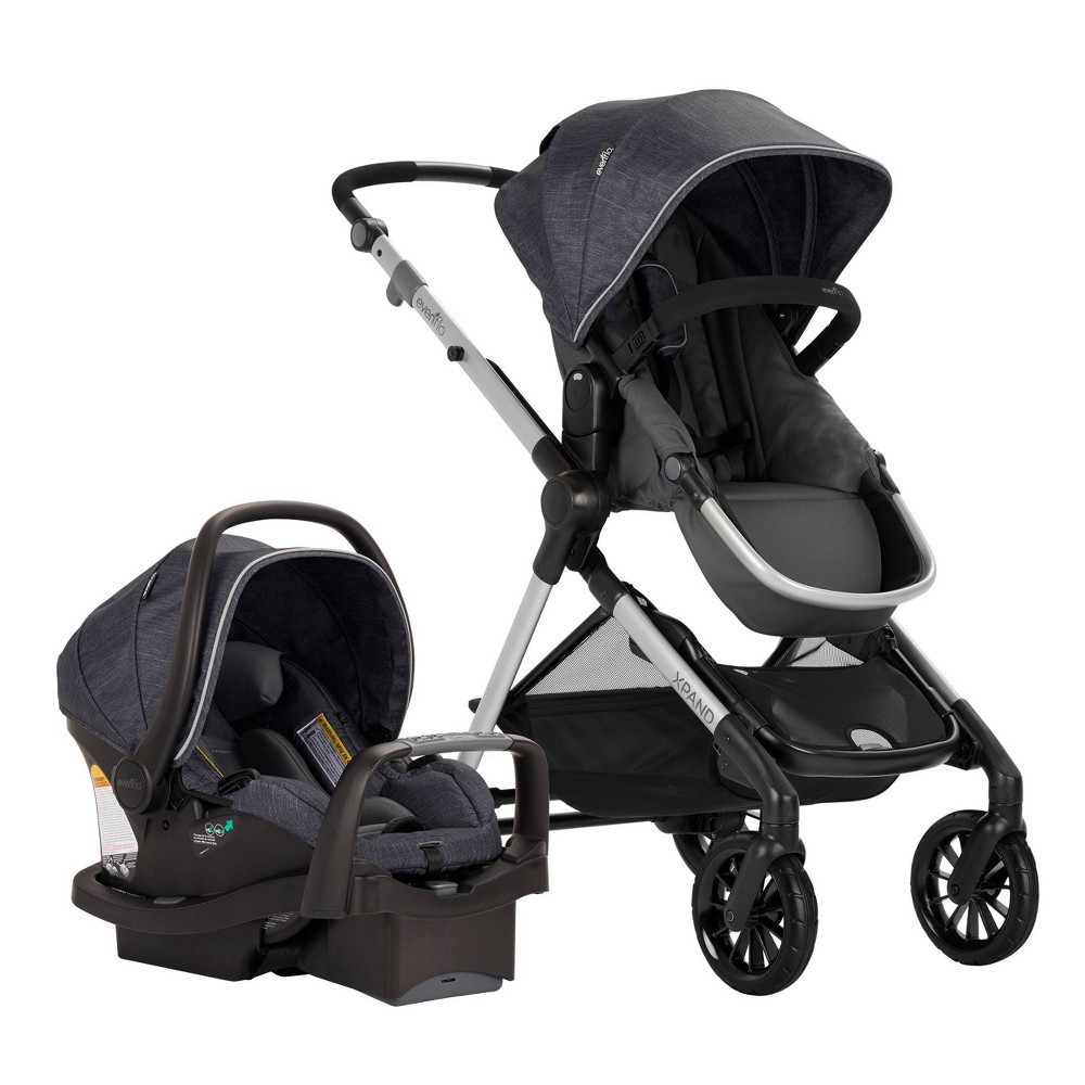 slide 30 of 38, Evenflo Pivot Xpand Modular Travel System with Stroller & Safemax Infant Car Seat-Roan, 1 ct