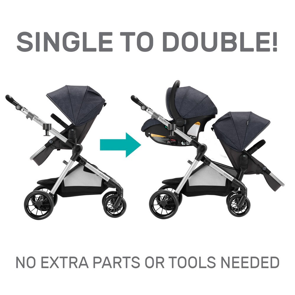 slide 20 of 38, Evenflo Pivot Xpand Modular Travel System with Stroller & Safemax Infant Car Seat-Roan, 1 ct