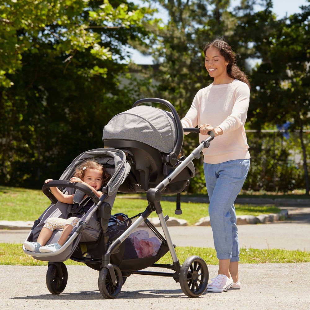 slide 8 of 38, Evenflo Pivot Xpand Modular Travel System with Stroller & Safemax Infant Car Seat-Roan, 1 ct