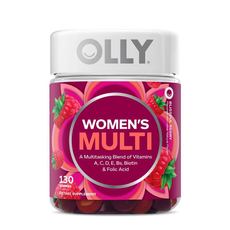 slide 1 of 8, OLLY Women's Multivitamin Gummies - Berry - 130ct, 130 ct