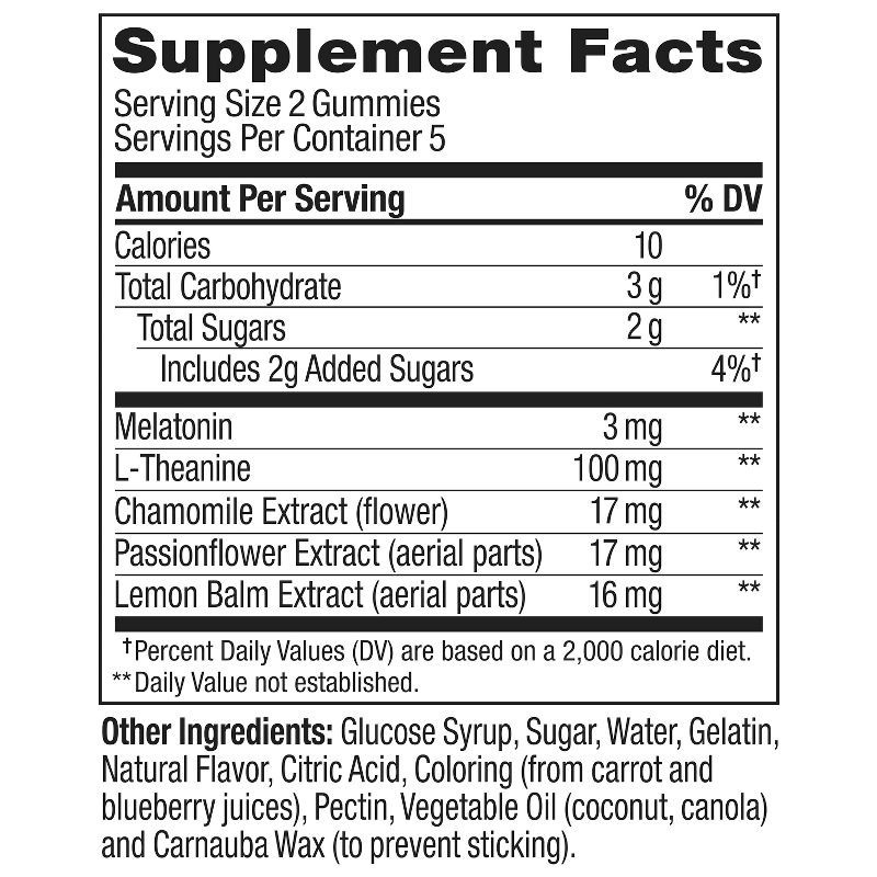 slide 6 of 7, OLLY 3mg Melatonin Sleep Gummies - Blackberry Zen - 10ct, 3mg, 10 ct