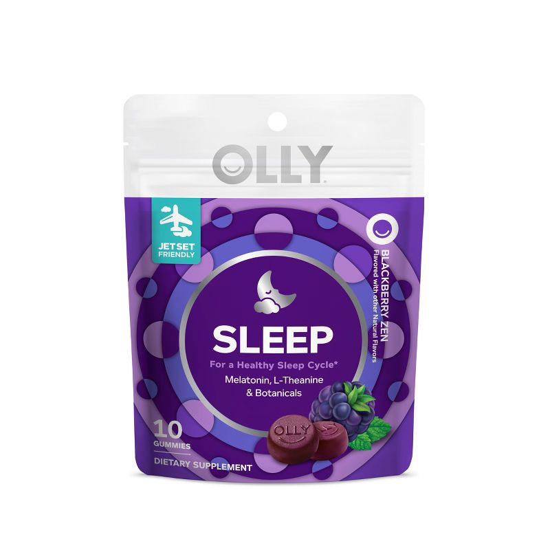 slide 1 of 7, OLLY 3mg Melatonin Sleep Gummies - Blackberry Zen - 10ct, 3mg, 10 ct