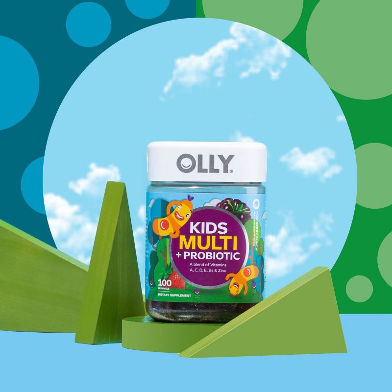 slide 2 of 8, OLLY Kids' Multivitamin + Probiotic Gummies - Berry Punch - 100ct, 100 ct