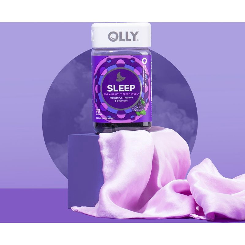 slide 2 of 6, OLLY 3mg Melatonin Sleep Gummies - Blackberry Zen - 70ct, 3mg, 70 ct