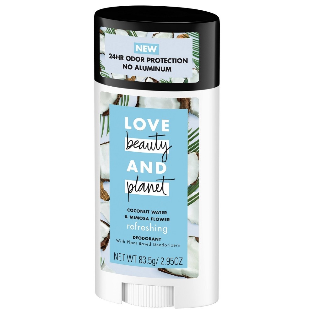 slide 4 of 5, Love Beauty and Planet Love Beauty & Planet Aluminum Free Coconut Water & Mimosa Refreshing Deodorant Stick, 2.95 oz