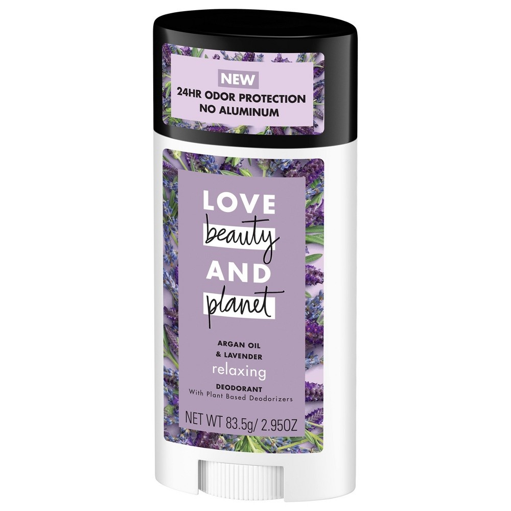 slide 4 of 4, Love Beauty and Planet Love Beauty & Planet Aluminum Free Argan Oil & Lavender Relaxing Deodorant Stick, 2.95 oz