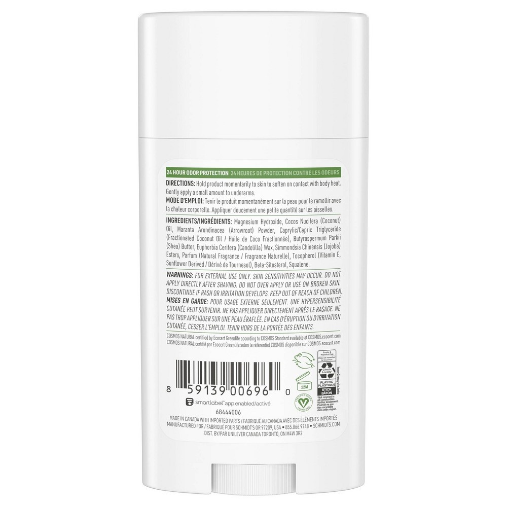 slide 2 of 3, Schmidt's Jasmine Tea Aluminum-Free Natural Deodorant Stick for Sensitive Skin - 2.65oz, 2.65 oz