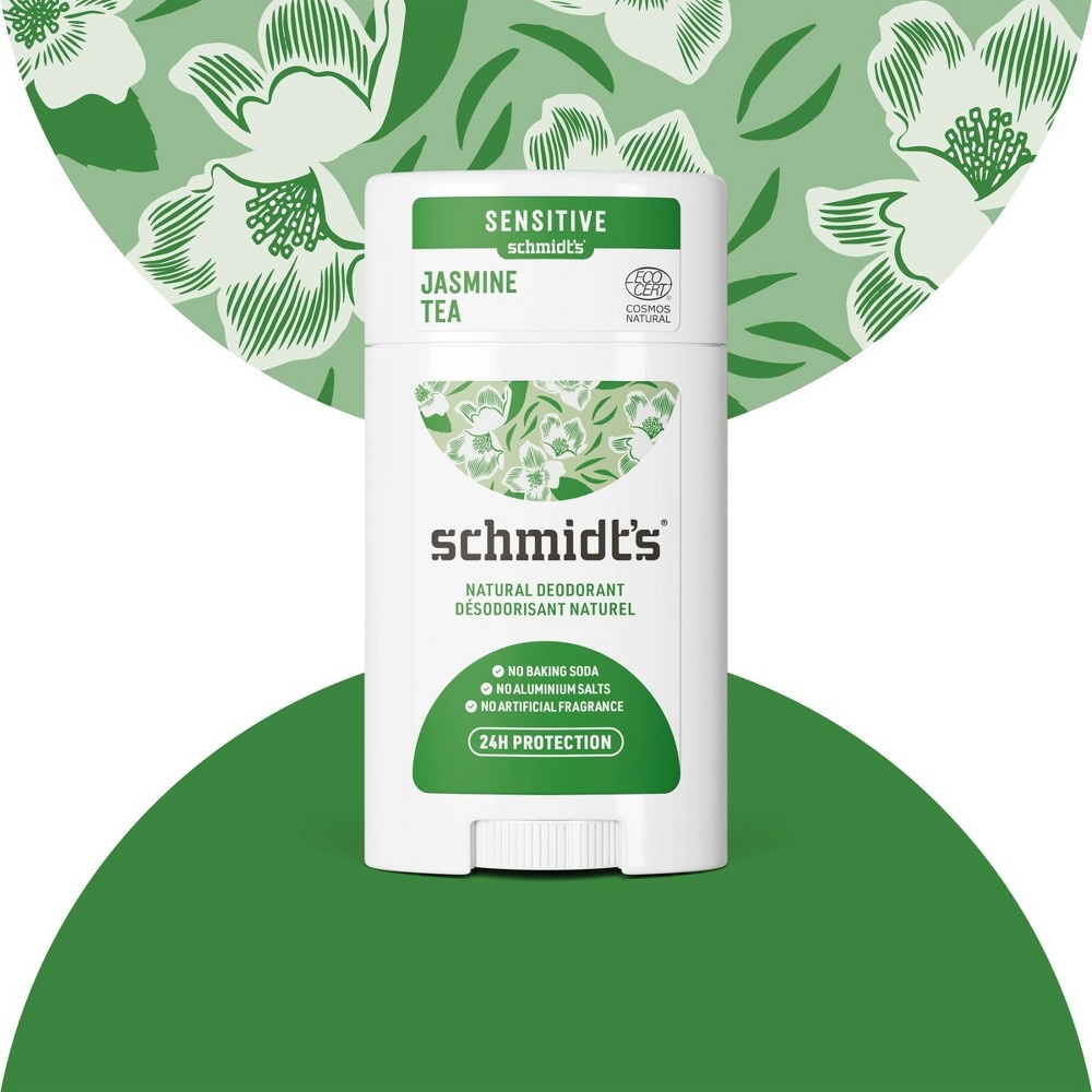 slide 3 of 3, Schmidt's Jasmine Tea Aluminum-Free Natural Deodorant Stick for Sensitive Skin - 2.65oz, 2.65 oz