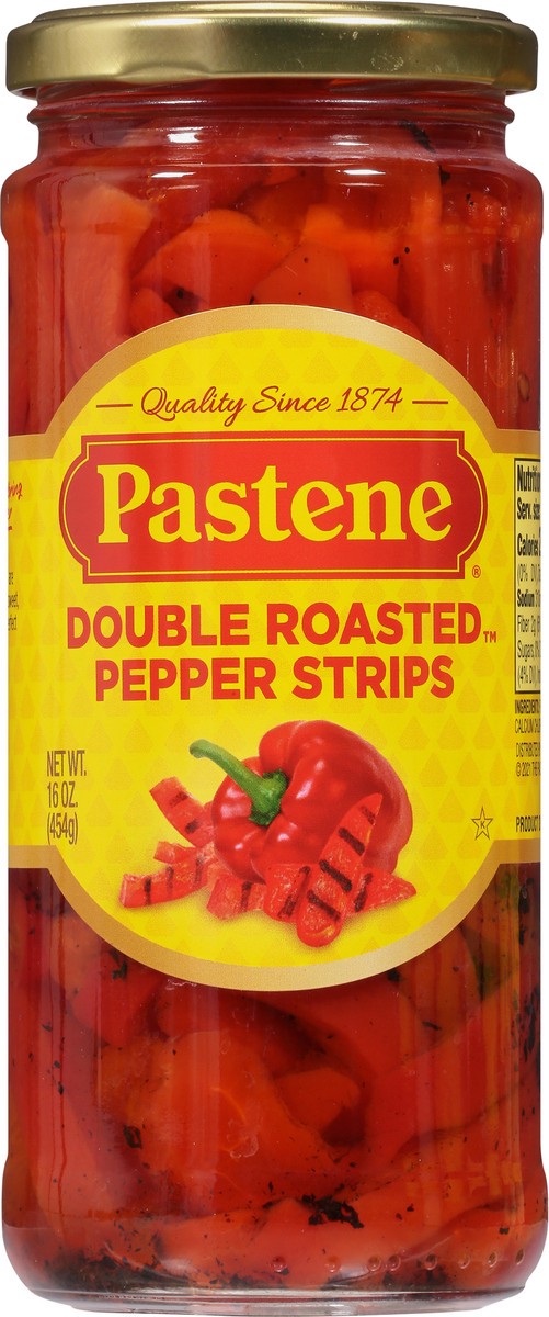 slide 7 of 11, Pastene Double Roasted Pepper Strips 16 oz, 16 oz