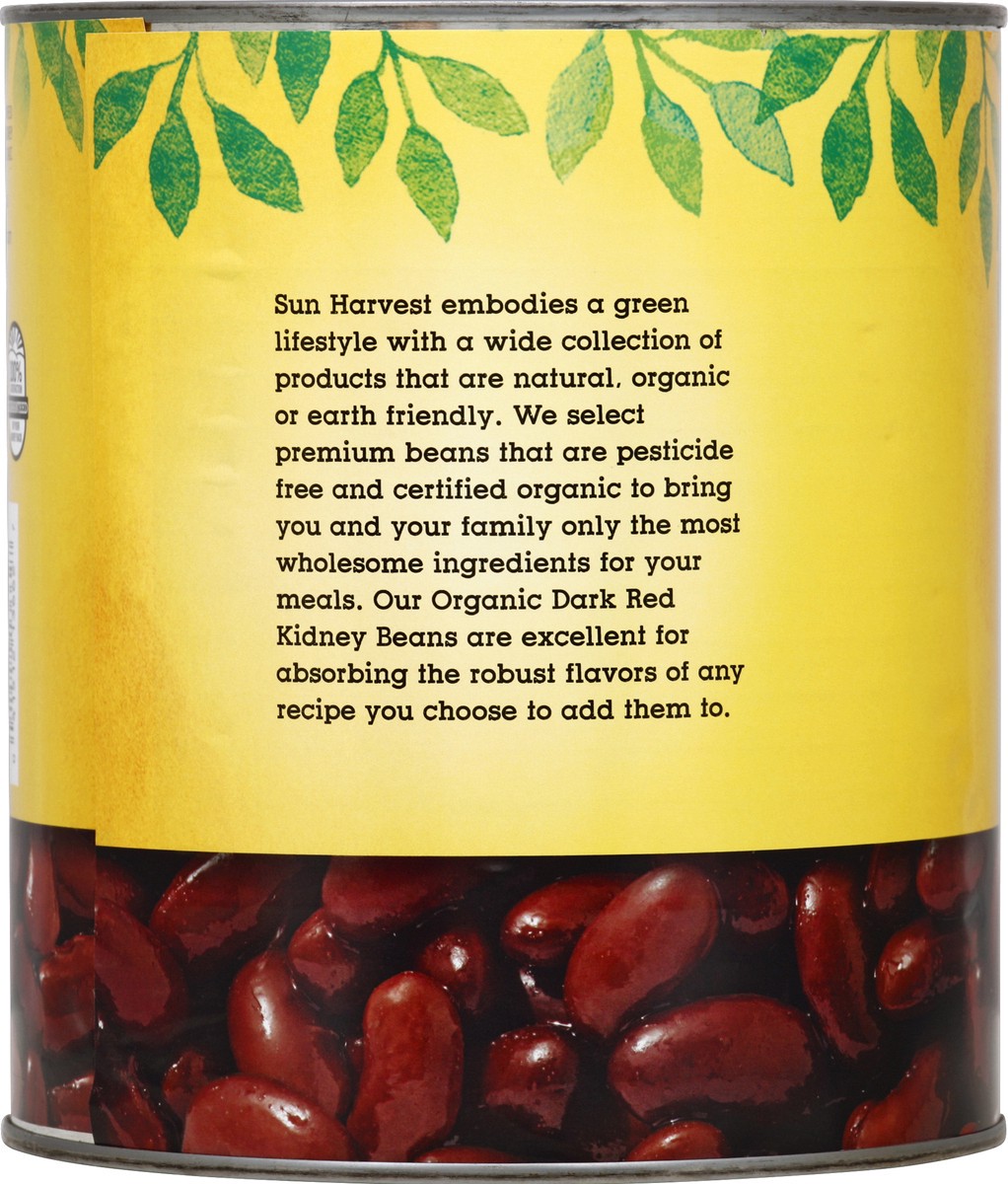 slide 4 of 6, Sun Harvest Organic Dark Red Kidney Beans, 108 oz